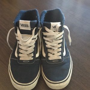 Vans dark blue high tops